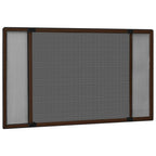 vidaXL Ausziehbarer Insektenschutz für Fenster Braun (100-193)x75 cm