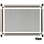 vidaXL Ausziehbarer Insektenschutz für Fenster Braun (100-193)x75 cm