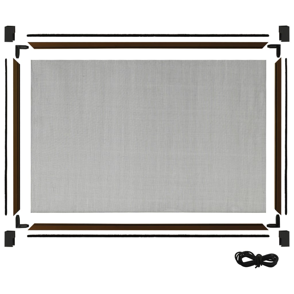vidaXL Ausziehbarer Insektenschutz für Fenster Braun (100-193)x75 cm