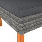 vidaXL Ecksofas 2 Stk. Poly Rattan und Eukalyptus Massivholz