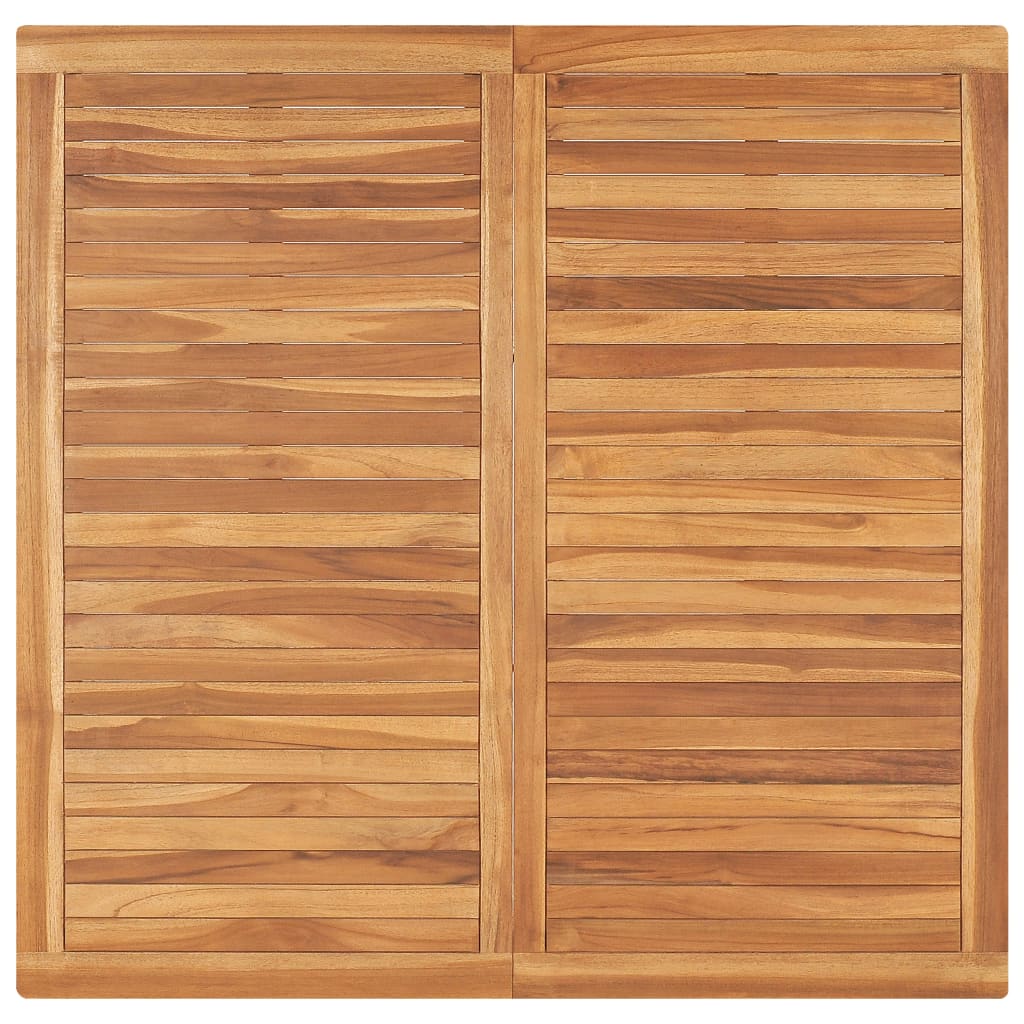vidaXL Garten-Esstisch 120x120x77 cm Teak Massivholz