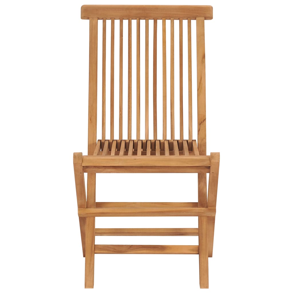 vidaXL Klappbare Gartenstühle 4 Stk. Massivholz Teak