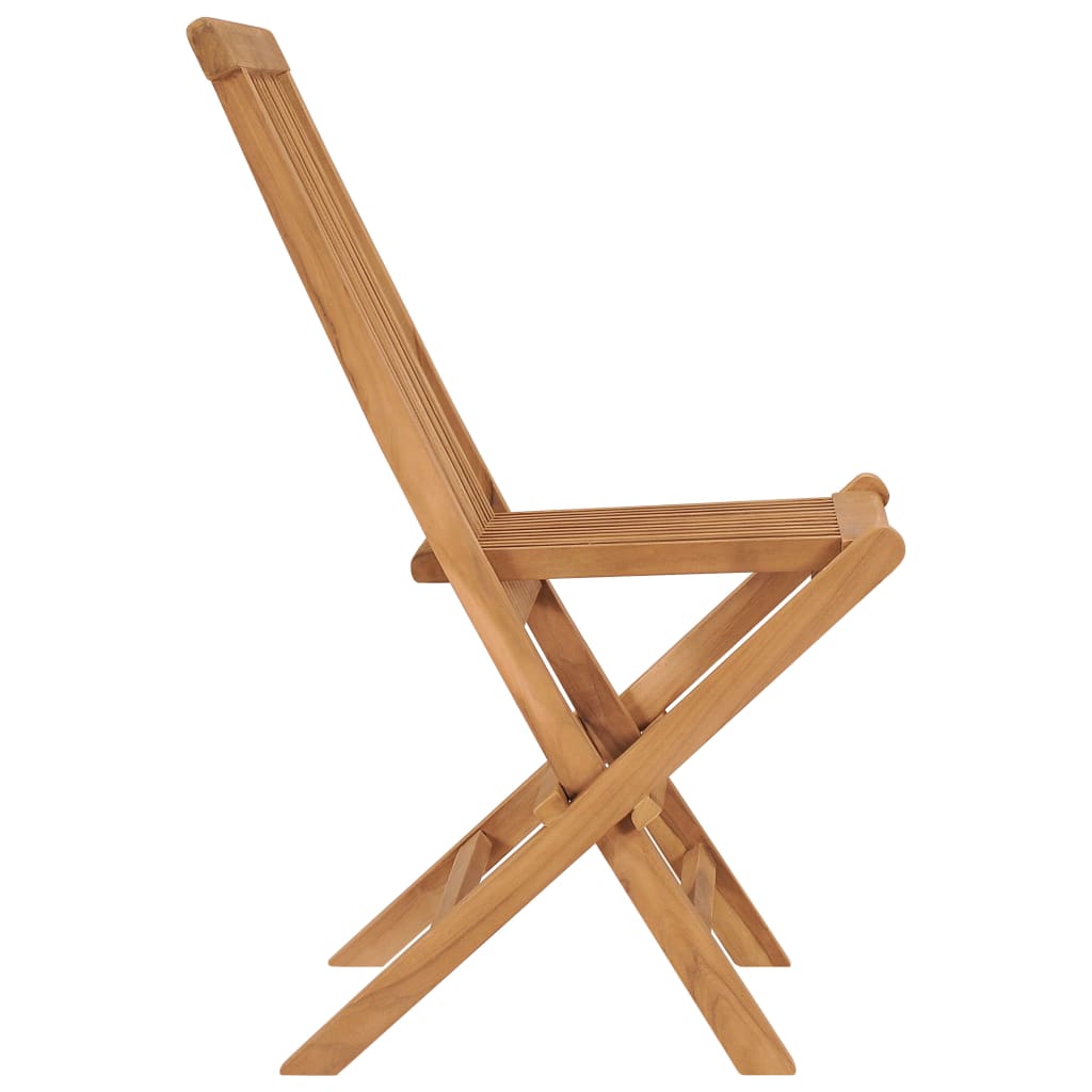 vidaXL Klappbare Gartenstühle 4 Stk. Massivholz Teak