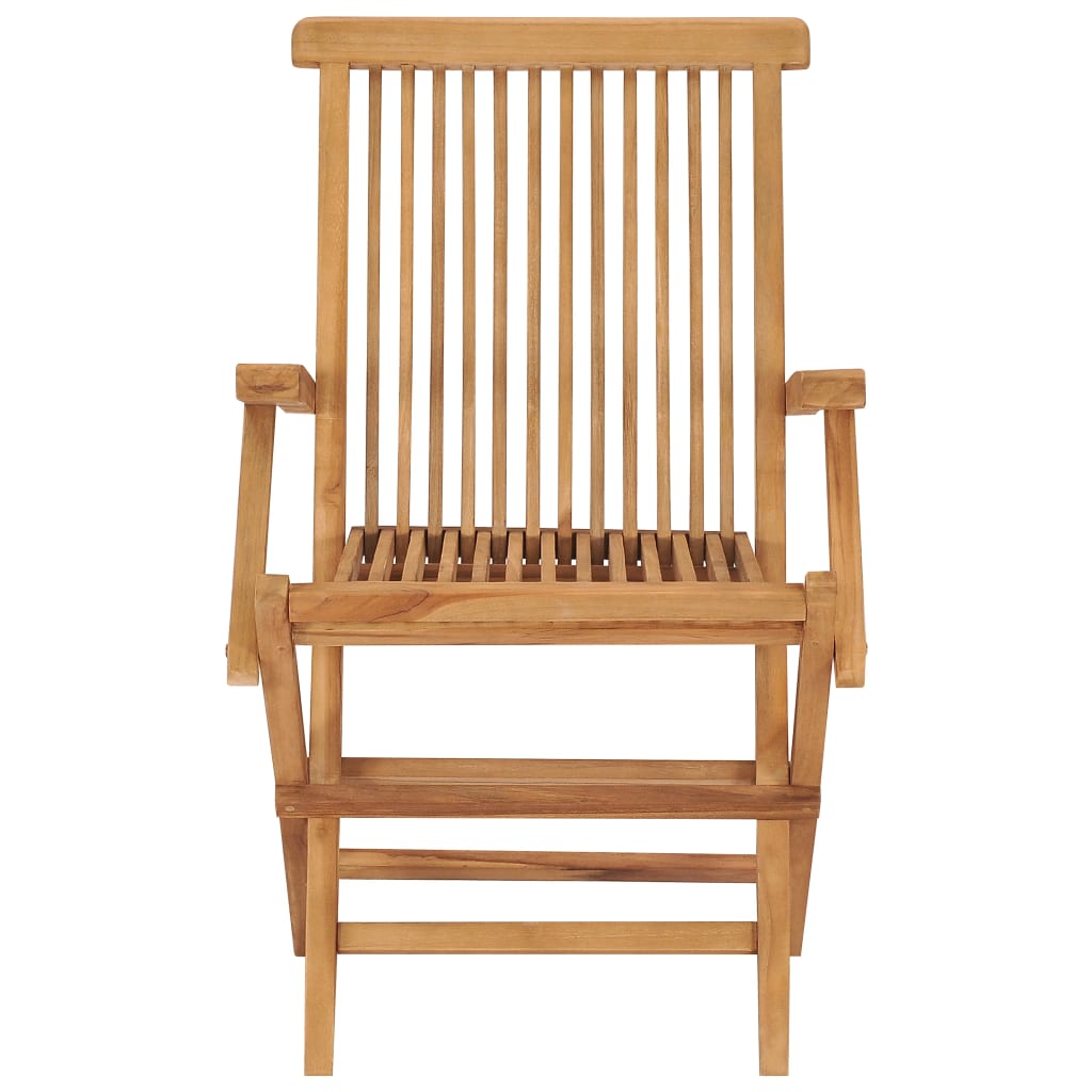 vidaXL Klappbare Gartenstühle 3 Stk. Massivholz Teak