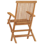 vidaXL Klappbare Gartenstühle 3 Stk. Massivholz Teak