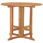 vidaXL Klappbarer Garten-Esstisch Ø90x75 cm Massivholz Teak