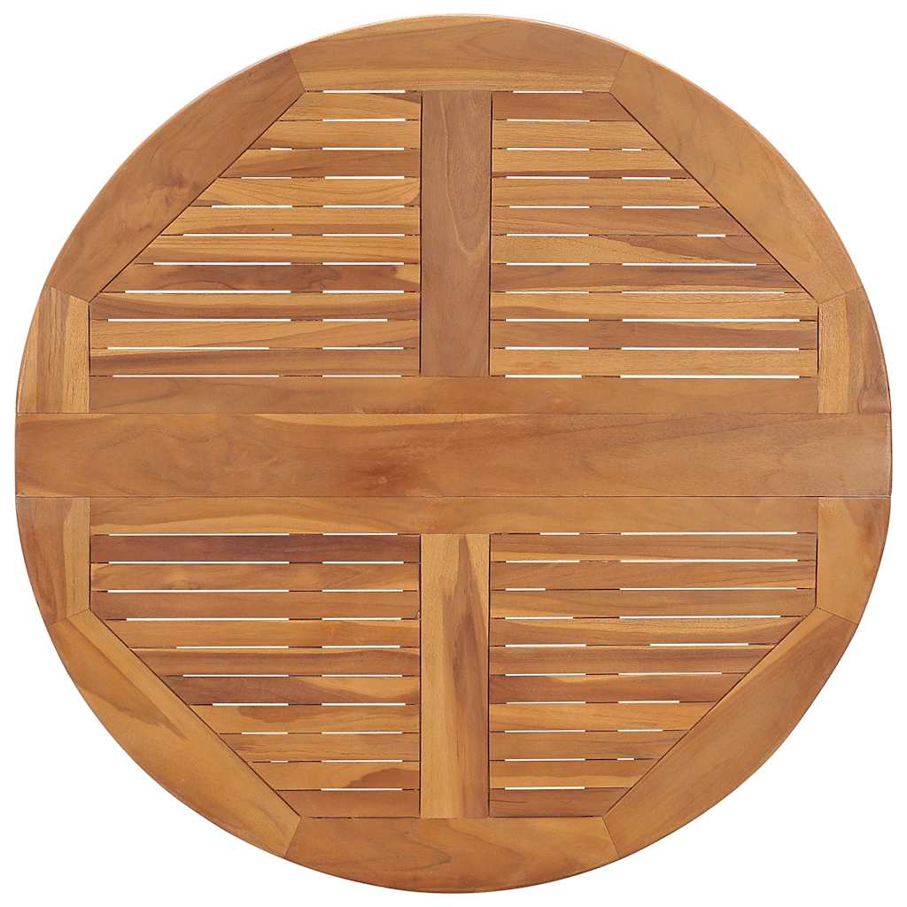 vidaXL Klappbarer Garten-Esstisch Ø90x75 cm Massivholz Teak