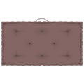 vidaXL Paletten-Bodenkissen Taupe 73x40x7 cm Baumwolle