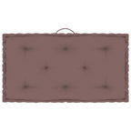 vidaXL Paletten-Bodenkissen Taupe 73x40x7 cm Baumwolle