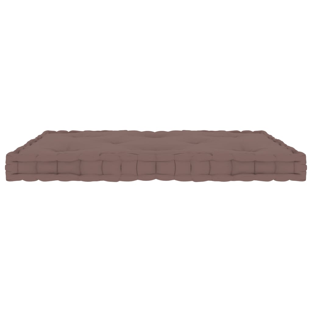 vidaXL Paletten-Bodenkissen Taupe 73x40x7 cm Baumwolle
