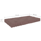 vidaXL Paletten-Bodenkissen Taupe 73x40x7 cm Baumwolle