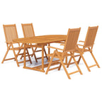 vidaXL 5-tlg. Garten-Essgruppe Massivholz Akazie 150-200 cm