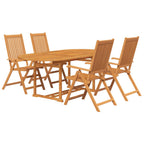 vidaXL 5-tlg. Garten-Essgruppe Massivholz Akazie 150-200 cm