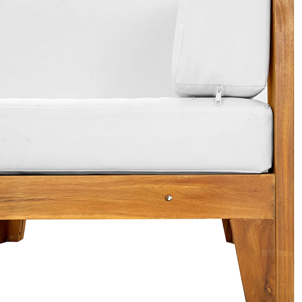 vidaXL 7-tlg. Garten-Lounge-Set mit Kissen Massivholz Akazie