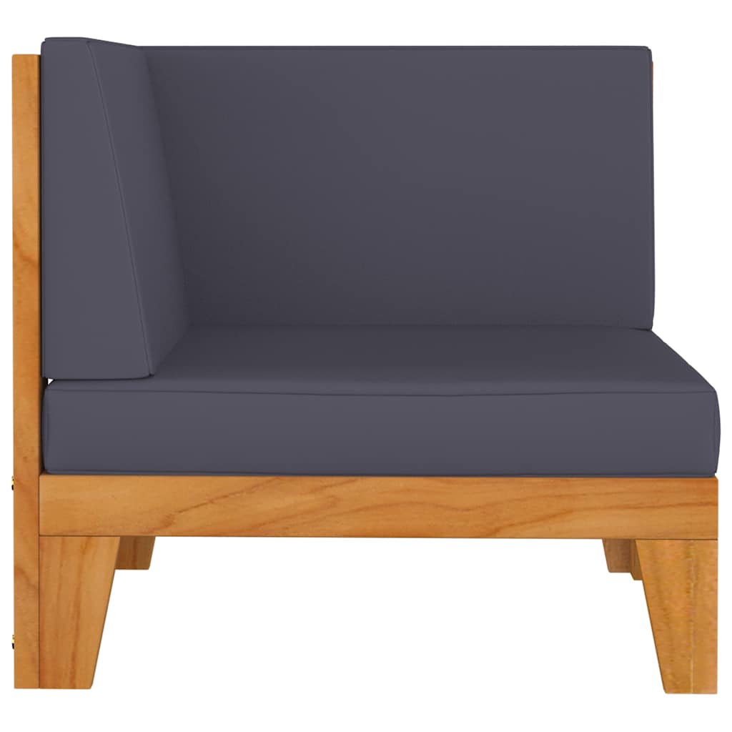 vidaXL 7-tlg. Garten-Lounge-Set mit Kissen Akazie Massivholz