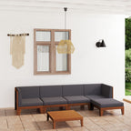 vidaXL 6-tlg. Garten-Lounge-Set mit Kissen Akazie Massivholz