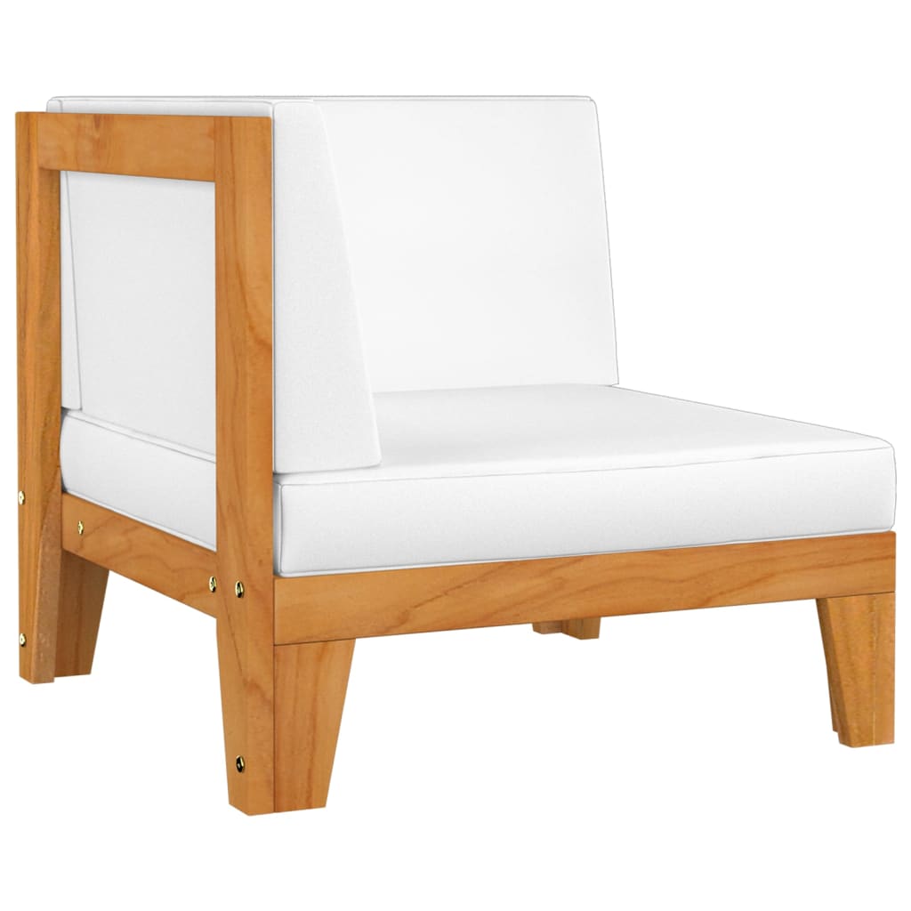 vidaXL 3-tlg. Garten-Lounge-Set mit Kissen Akazie Massivholz