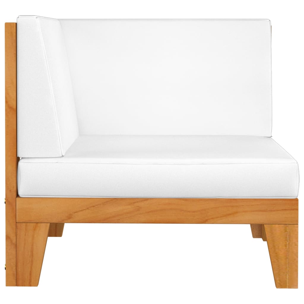 vidaXL 3-tlg. Garten-Lounge-Set mit Kissen Akazie Massivholz