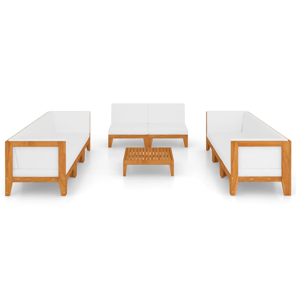 vidaXL 9-tlg. Garten-Lounge-Set mit Kissen Massivholz Akazie