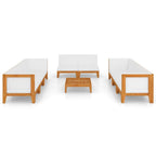 vidaXL 9-tlg. Garten-Lounge-Set mit Kissen Massivholz Akazie