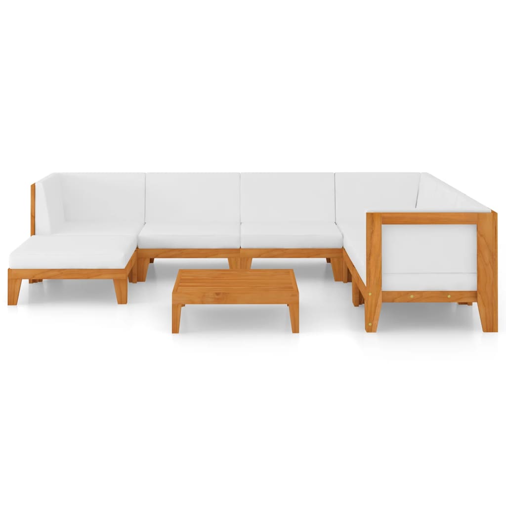 vidaXL 8-tlg. Garten-Lounge-Set mit Kissen Massivholz Akazie