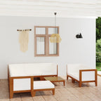 vidaXL 10-tlg. Garten-Lounge-Set mit Kissen Massivholz Akazie