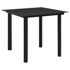 vidaXL 5-tlg. Garten-Essgruppe PVC Rattan Schwarz