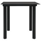 vidaXL 5-tlg. Garten-Essgruppe PVC Rattan Schwarz
