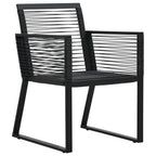 vidaXL 5-tlg. Garten-Essgruppe PVC Rattan Schwarz