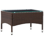 vidaXL 2-tlg. Garten-Lounge-Set mit Auflage Poly Rattan Braun
