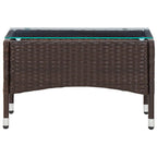 vidaXL 2-tlg. Garten-Lounge-Set mit Auflage Poly Rattan Braun