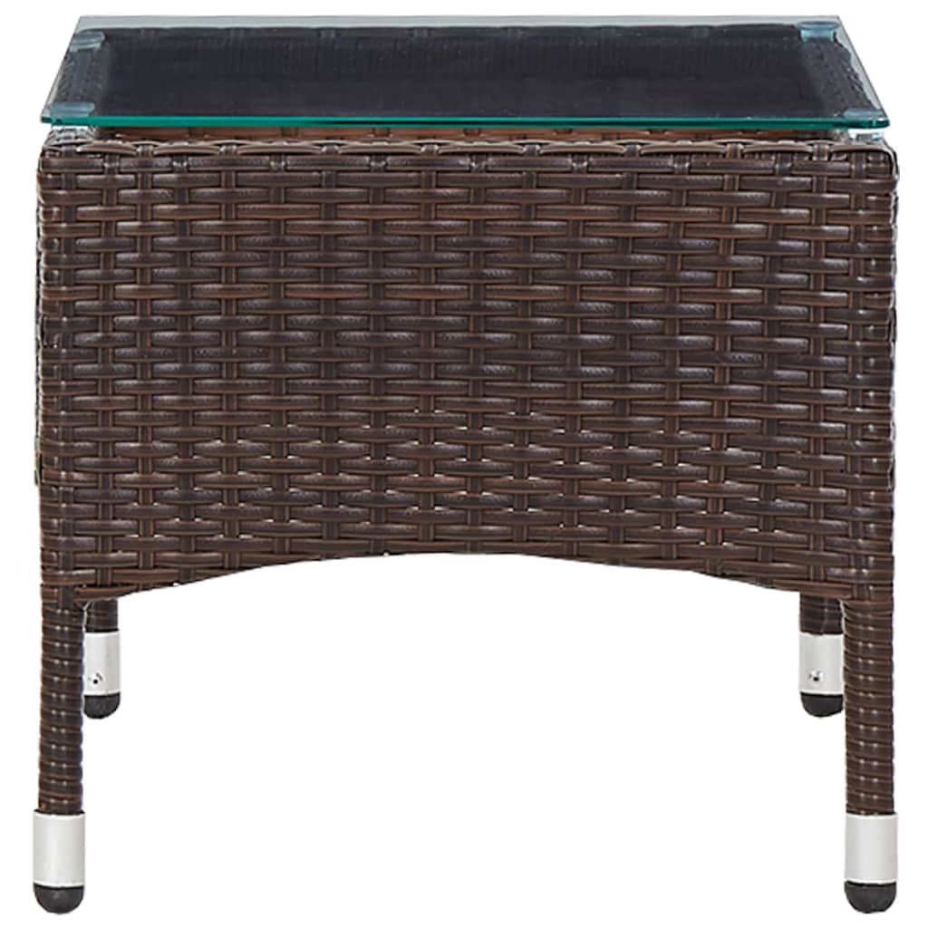 vidaXL 2-tlg. Garten-Lounge-Set mit Auflage Poly Rattan Braun