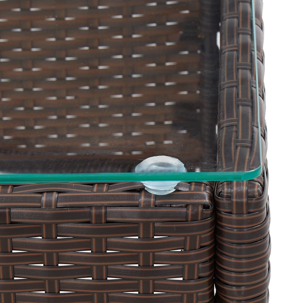 vidaXL 2-tlg. Garten-Lounge-Set mit Auflage Poly Rattan Braun