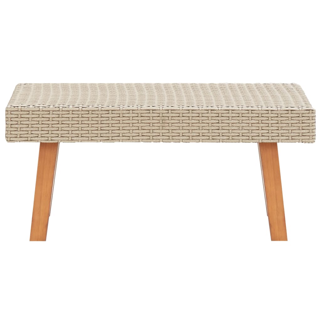 vidaXL 5-tlg. Garten-Lounge-Set mit Auflagen Poly Rattan Beige