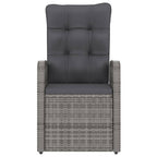 vidaXL 9-tlg. Garten-Essgruppe mit Kissen Poly Rattan Grau