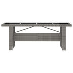 vidaXL 11-tlg. Garten-Essgruppe mit Auflagen Poly Rattan Grau