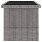 vidaXL 11-tlg. Garten-Essgruppe mit Auflagen Poly Rattan Grau