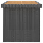 vidaXL 11-tlg. Garten-Essgruppe mit Kissen Poly Rattan Schwarz