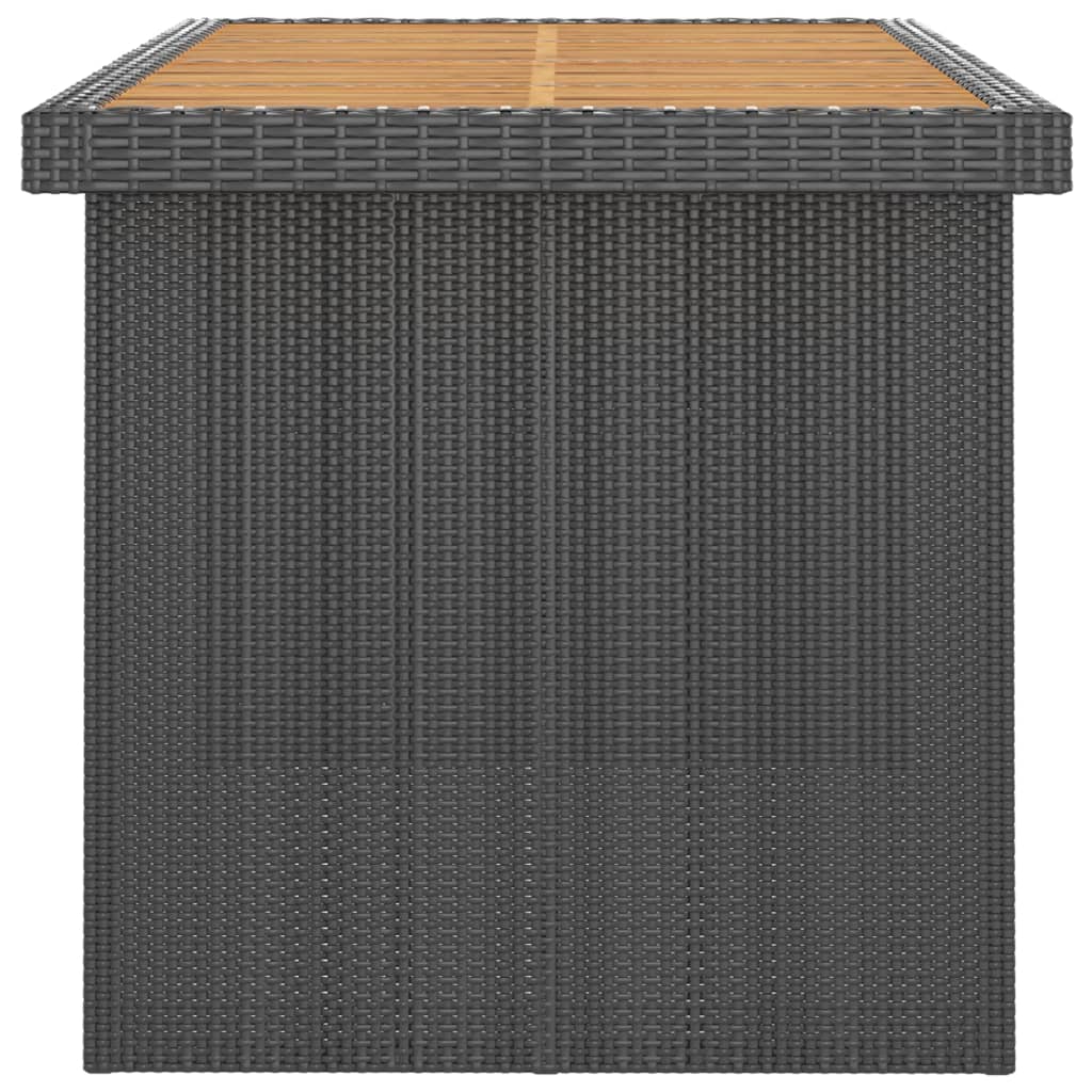 vidaXL 11-tlg. Garten-Essgruppe mit Kissen Poly Rattan Schwarz