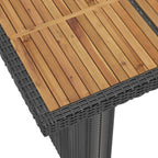 vidaXL 11-tlg. Garten-Essgruppe mit Kissen Poly Rattan Schwarz