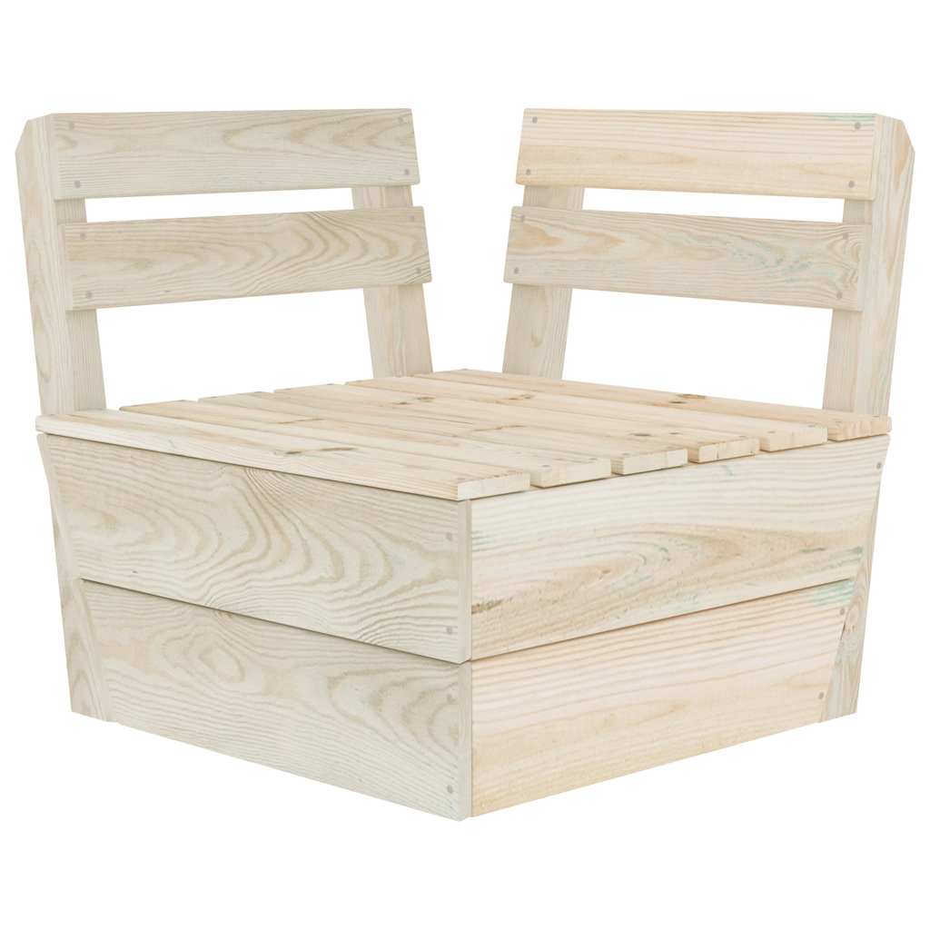 vidaXL Modulares Palettensofa Eckteil Imprägniertes Fichtenholz