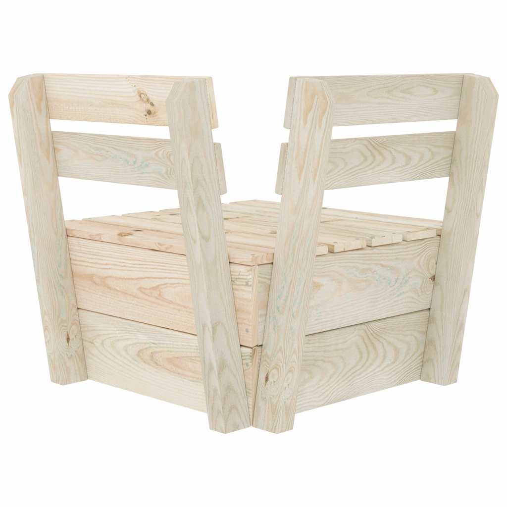vidaXL Modulares Palettensofa Eckteil Imprägniertes Fichtenholz