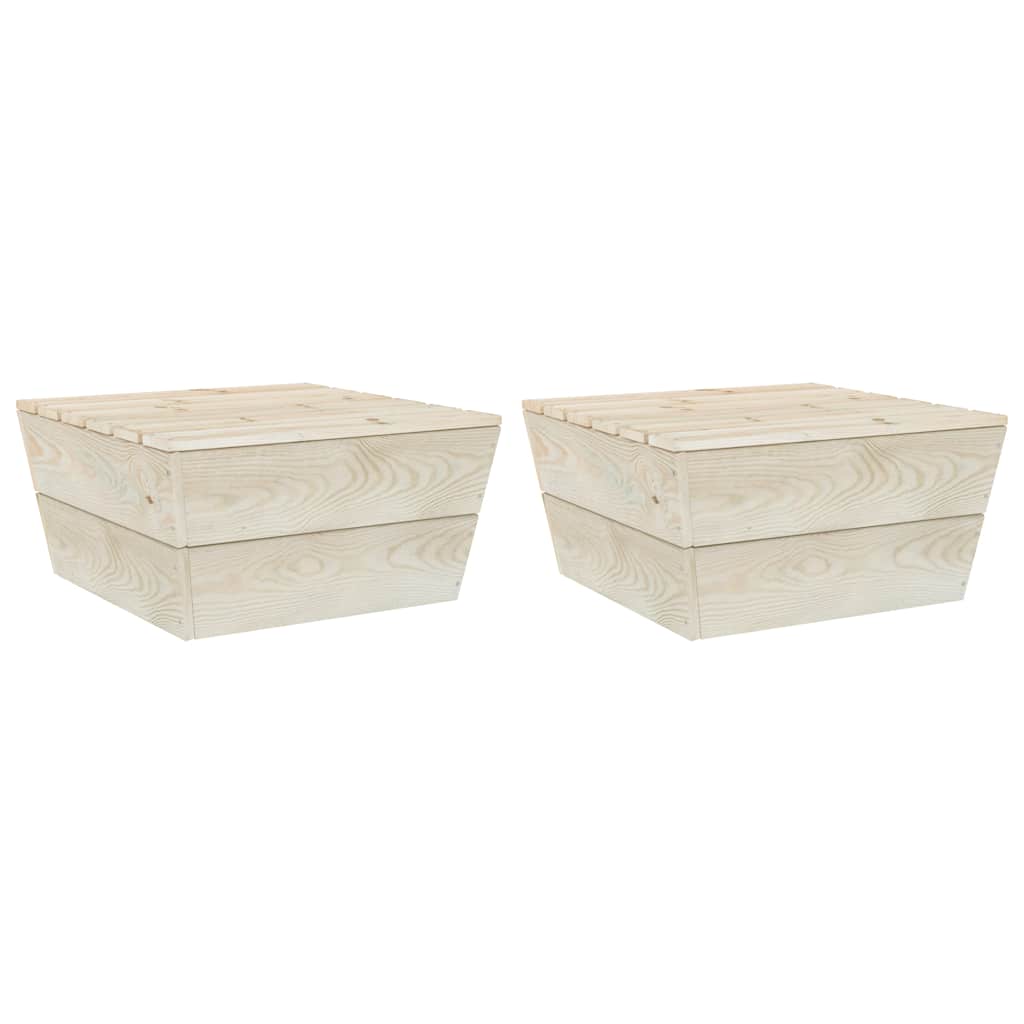 vidaXL Gartentische 2 Stk. 60x60x30 cm Imprägniertes Fichtenholz