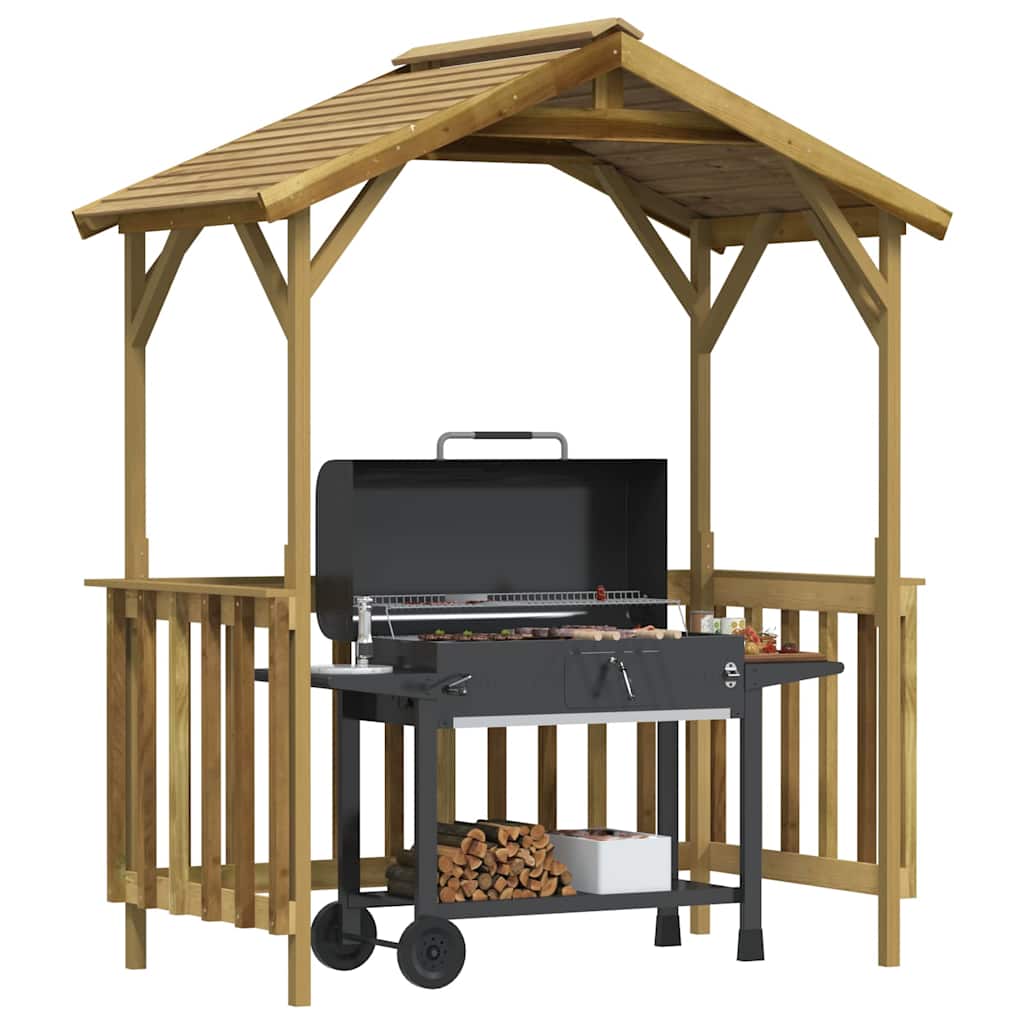vidaXL Grillpavillon Kiefernholz Imprägniert 163,5x93x210 cm