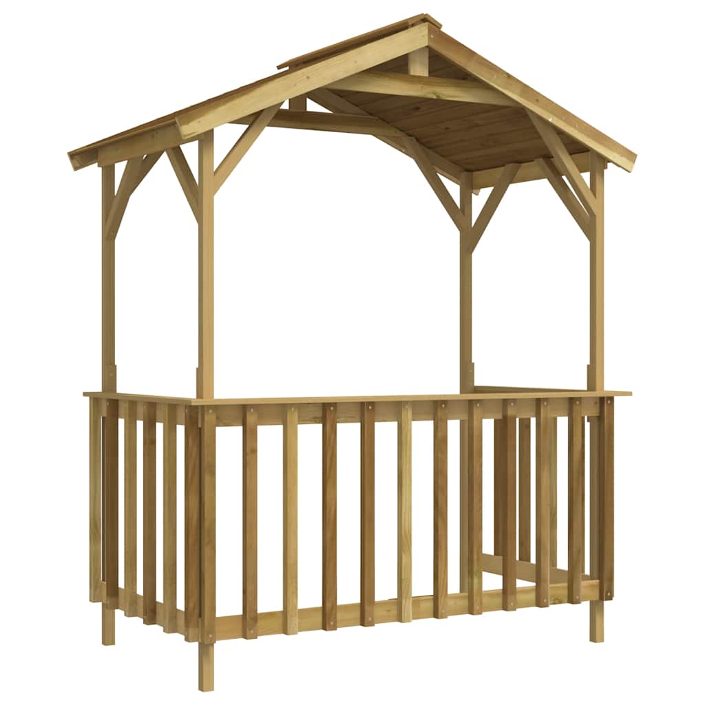 vidaXL Grillpavillon Kiefernholz Imprägniert 163,5x93x210 cm