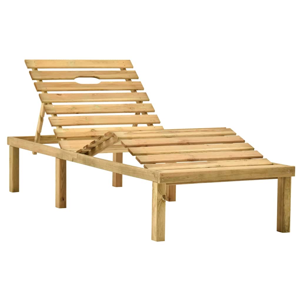 vidaXL Garten-Sonnenliege mit Tisch Kiefernholz Imprägniert