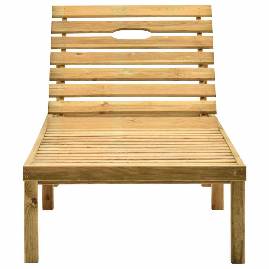 vidaXL Garten-Sonnenliege mit Tisch Kiefernholz Imprägniert