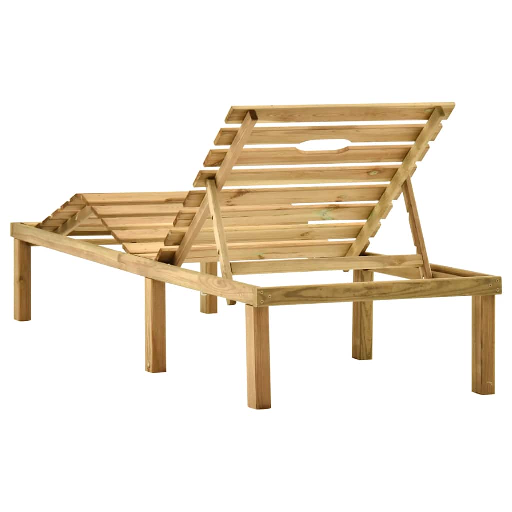 vidaXL Garten-Sonnenliege mit Tisch Kiefernholz Imprägniert