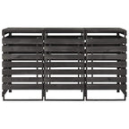 vidaXL Mülltonnenbox für 3 Tonnen 210x75x121 cm Kiefer Massivholz