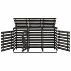 vidaXL Mülltonnenbox für 3 Tonnen 210x75x121 cm Kiefer Massivholz